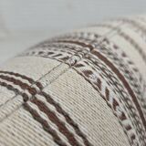 1970s, Danish 3-seater sofa, beige furniture wool, solid oak wood.