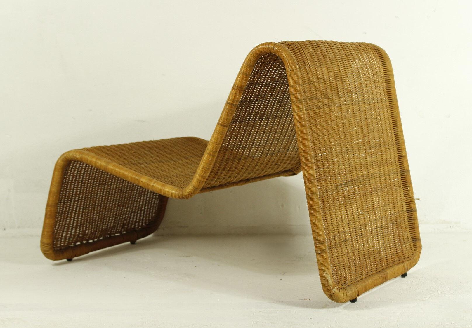 Wicker Lounge Chair Model P3 By Tito Agnoli, 1970s
