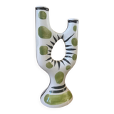 REVERNAY. Barbotine vase sculpture 1970s h 25cm