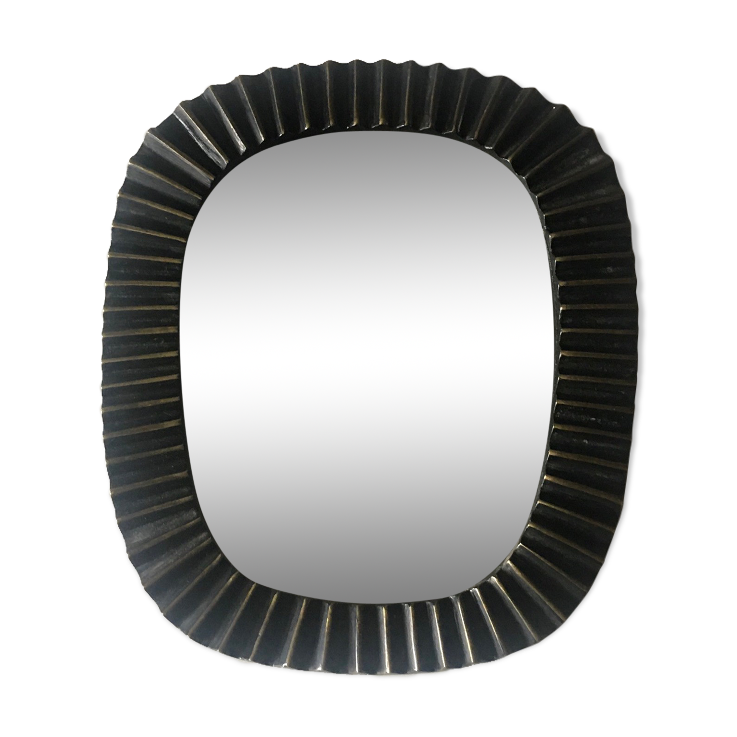 Walter Bosse vintage bronze mirror 20x24cm