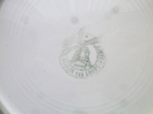 4 Orchies Moulin des Loups soup plates, Autumn 1920 model