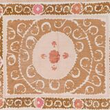 Hand knotted rug, vintage Turkish rug 118x139 cm