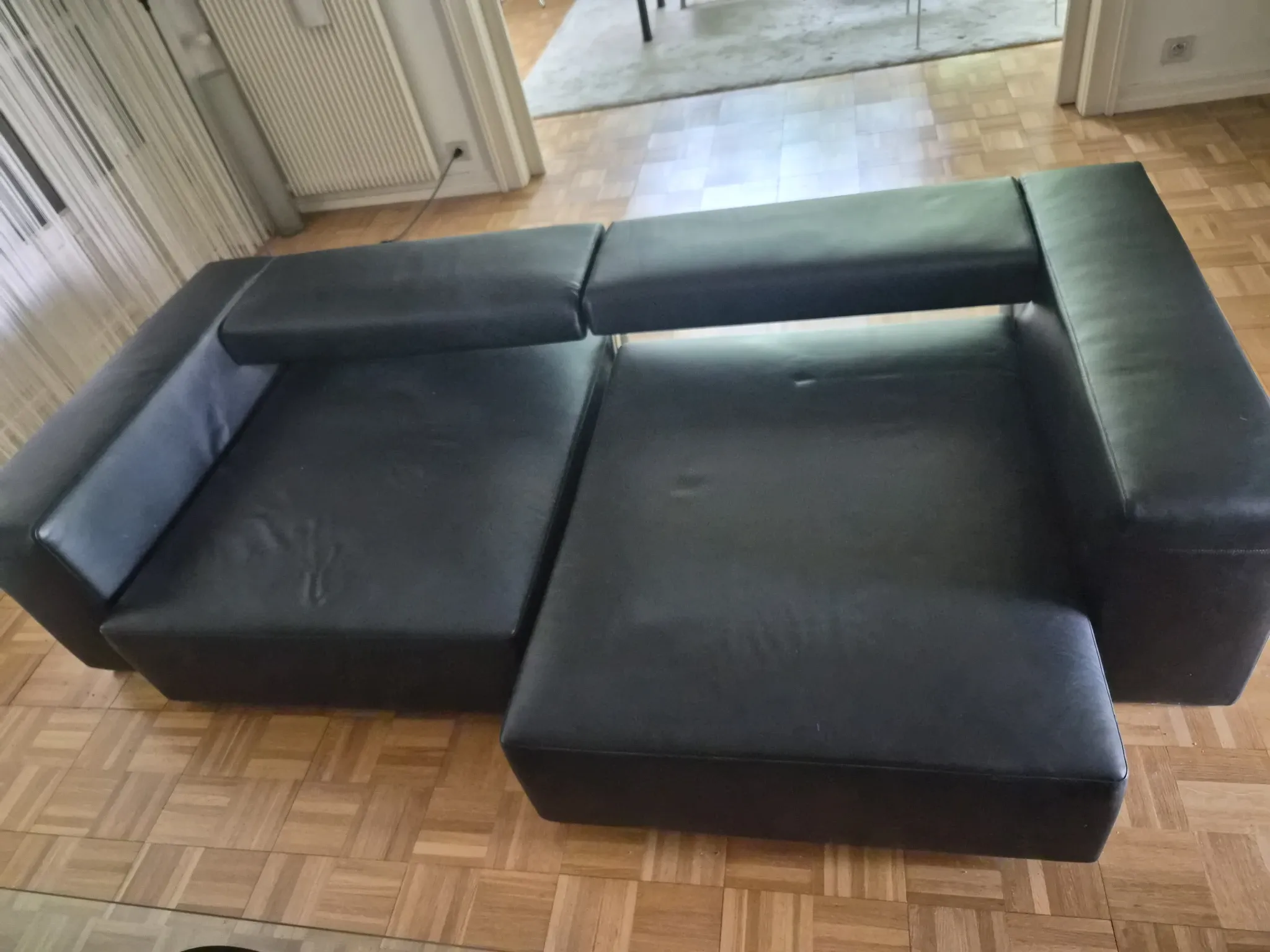 B&B Italia - Andy '13 - Paolo Piva - Sofa design in black natural leather