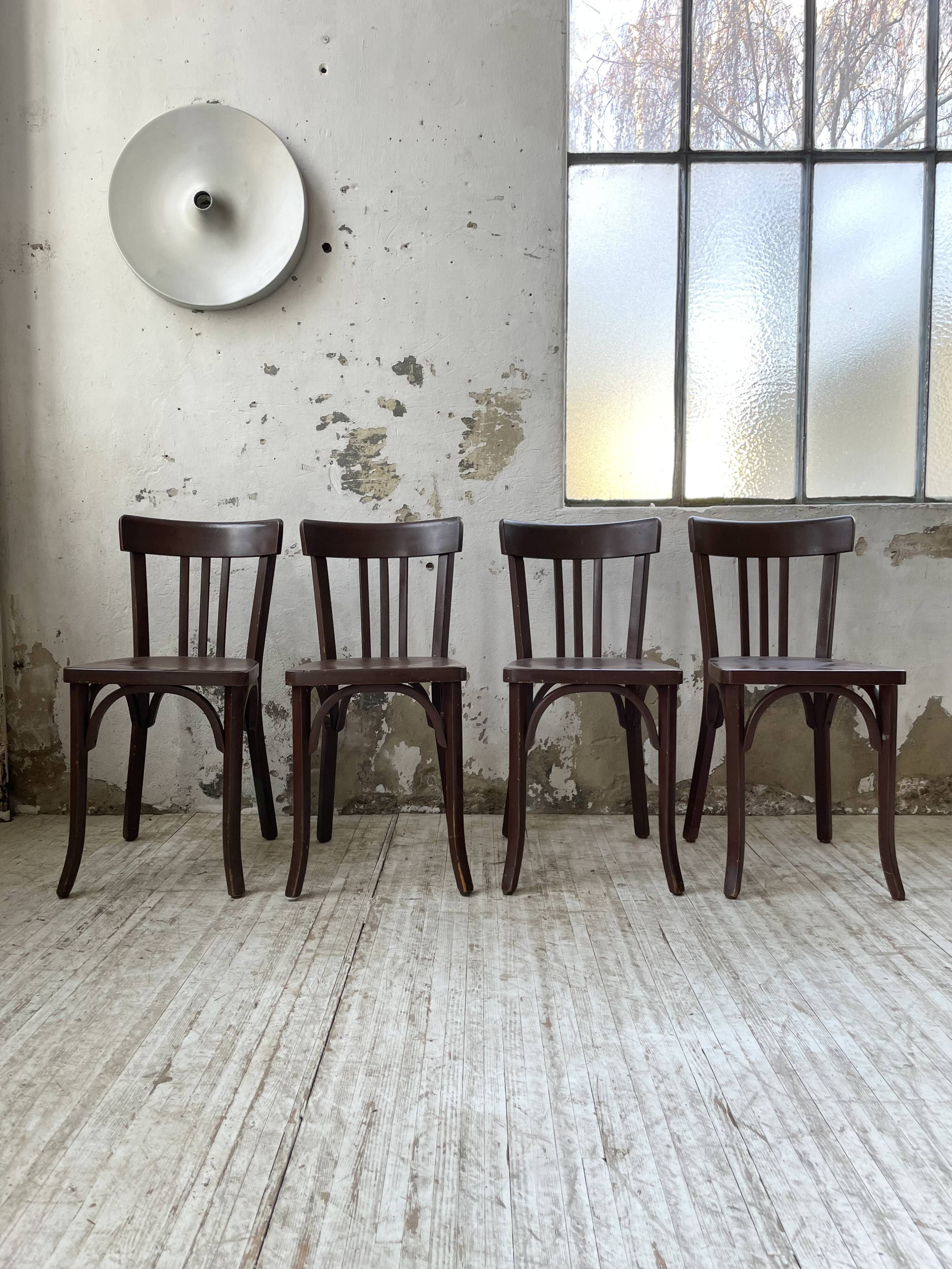 Set of 4 Baumann bistro chairs