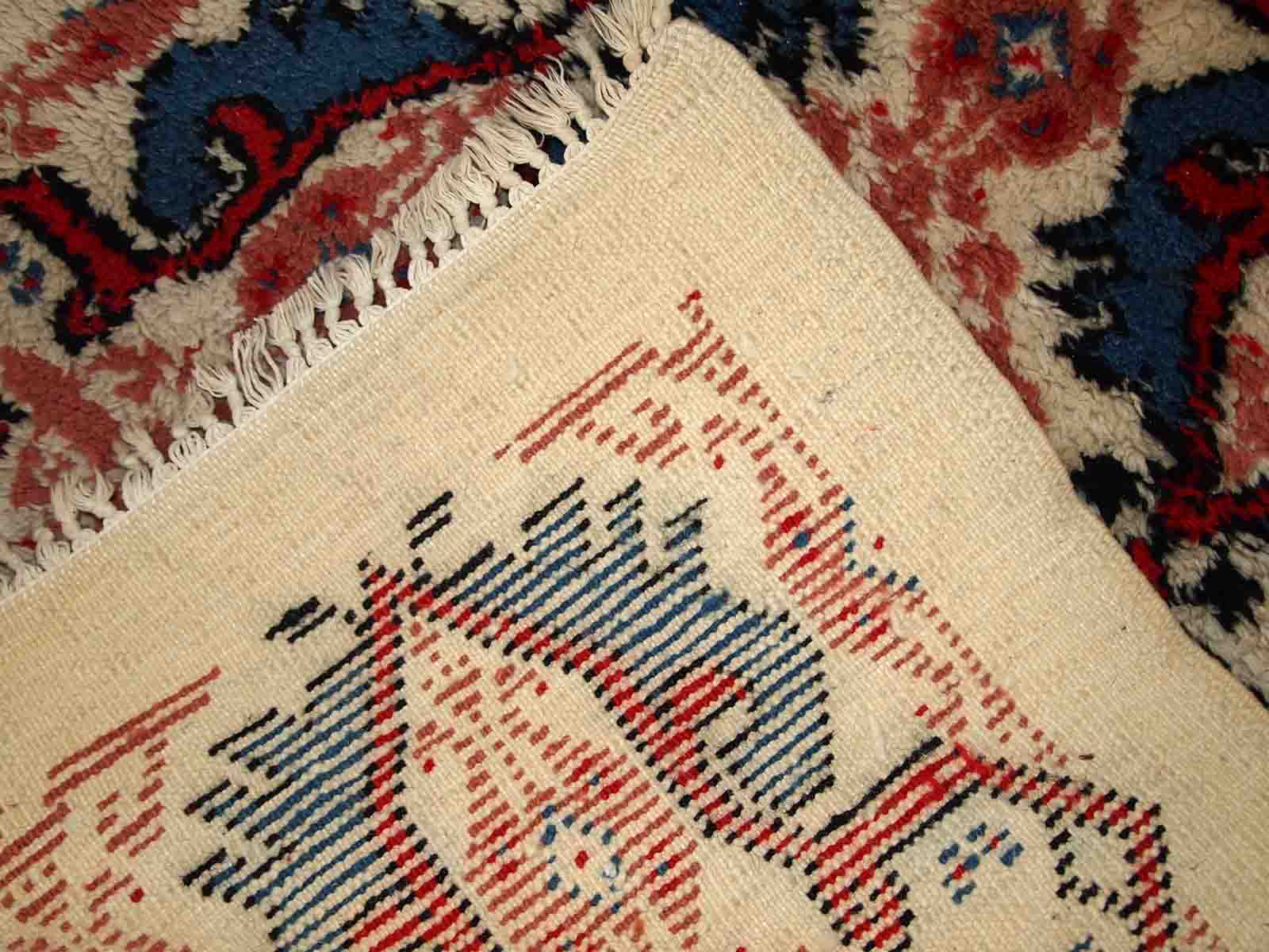 Moroccan vintage carpet Berber handmade 80cm x 165cm 1970s, 1C713