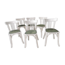 Set de 6 chaises bistrot blanches