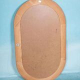 Large vintage pine mirror from the 1970s with craftsmanship.