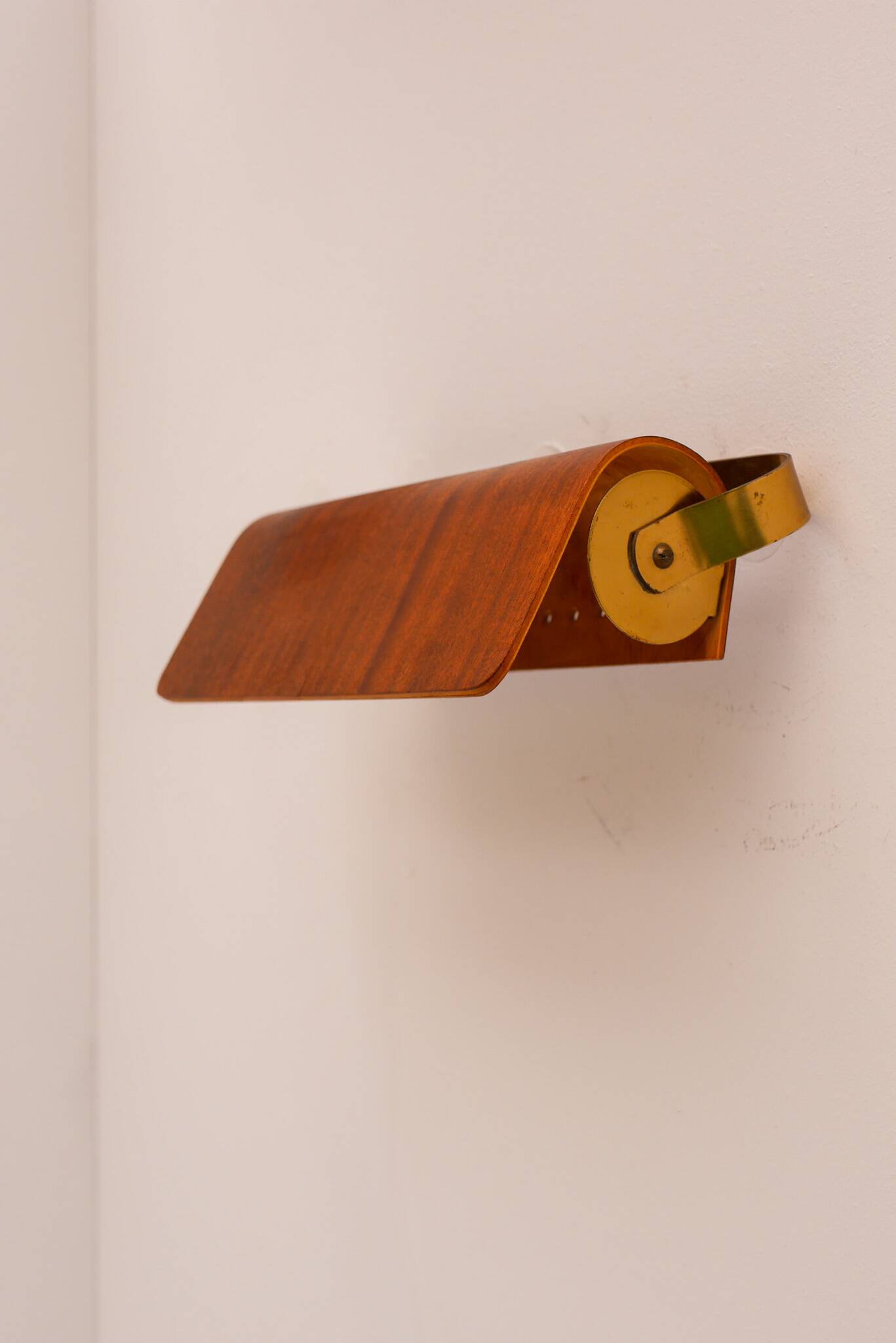 Vintage teak sconce. Mid-century modern classic Scandinavian wall lamp