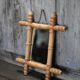 Wooden bamboo imitation mirror, antique mirror, hanging mirror