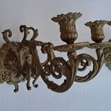 Pair of bronze wall lights