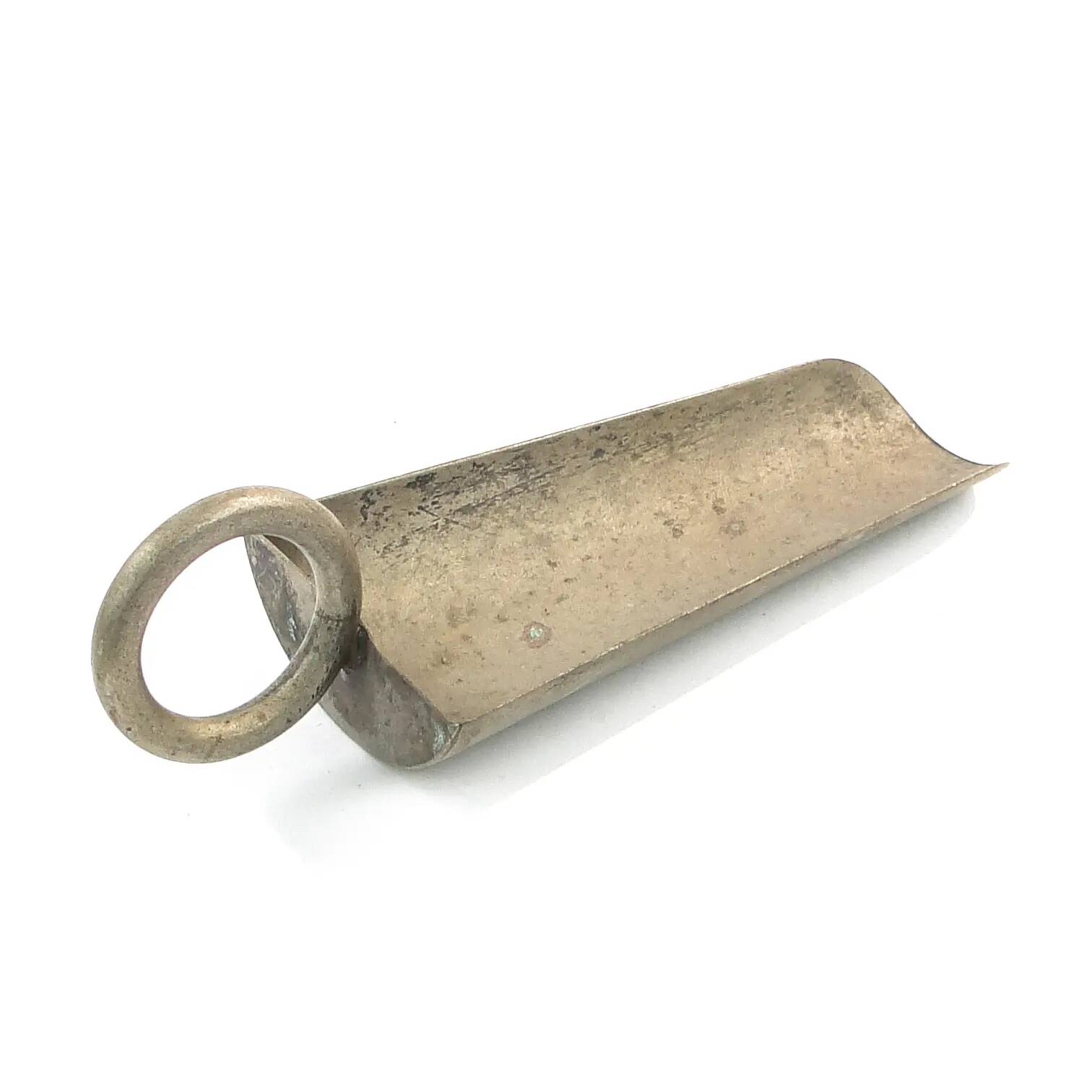 Coffee scoop, mid-century modern, silver-plated alpaca, United Kingdom, 1950s