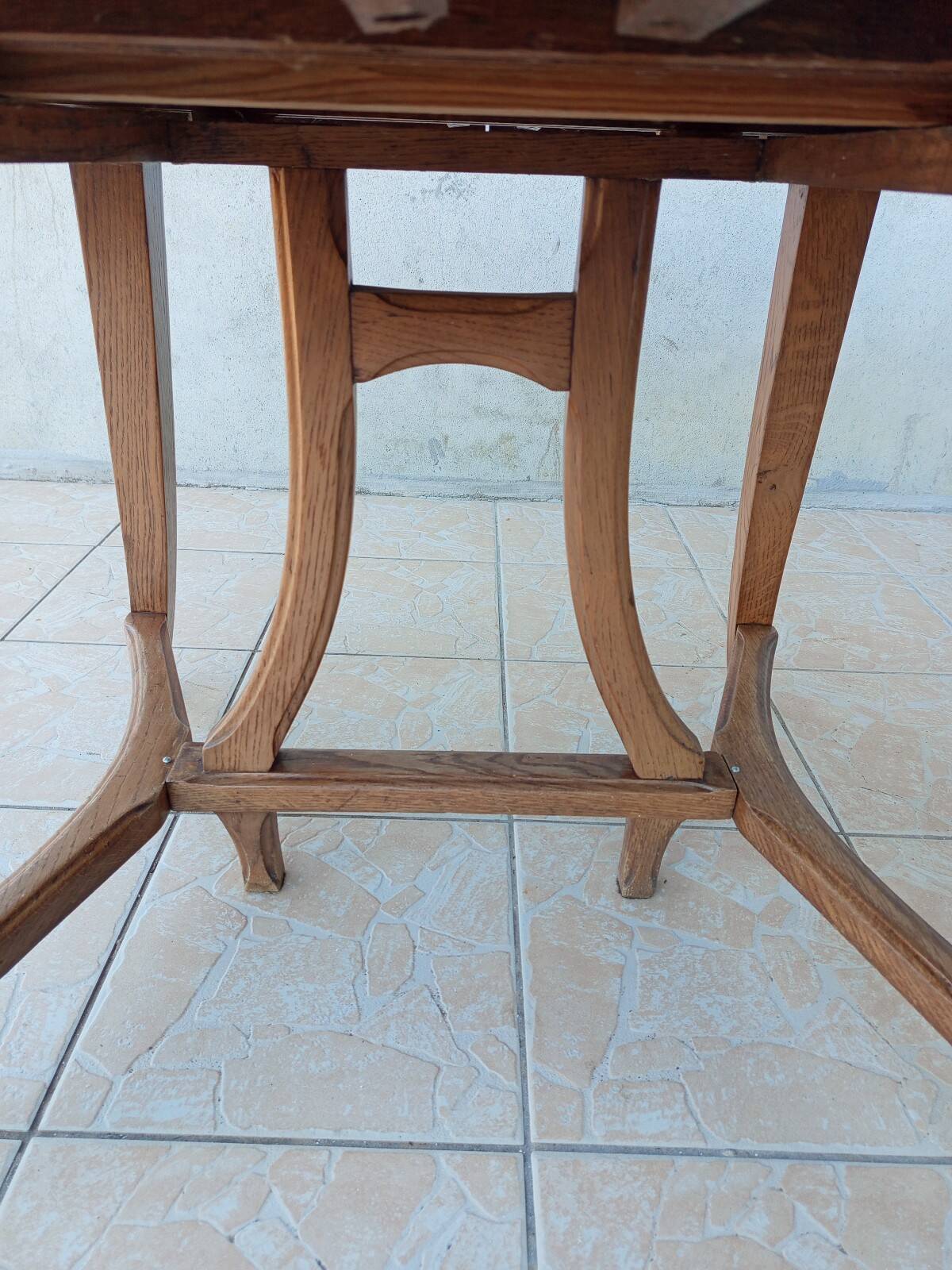 Vintage style Art Nouveau oak table