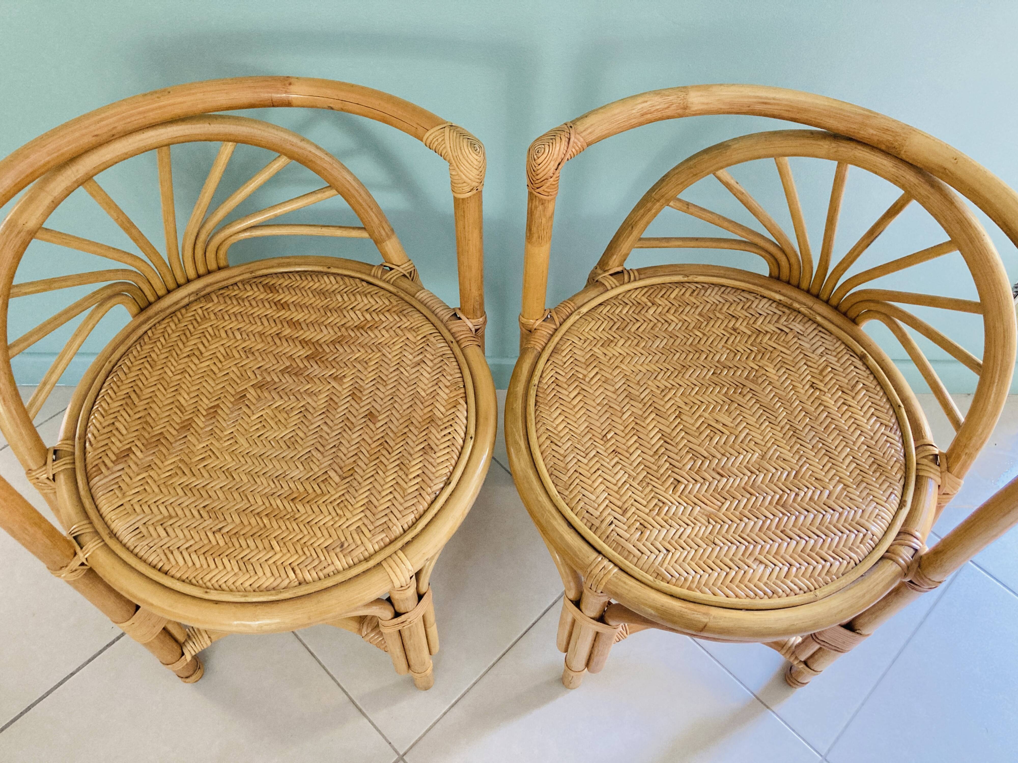 Garden lounge set Art deco in rattan and wicker