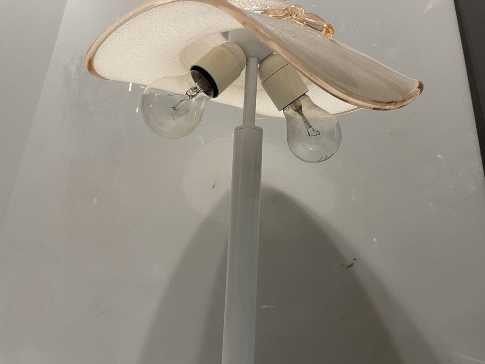 Pair of mid-century Italian Murano glass table lamps