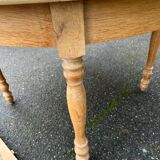 Renovated Louis Philippe 19th-century extendable round dining table 200cm