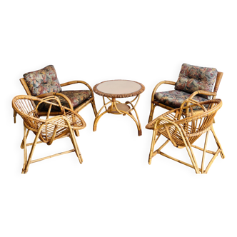 Salon de jardin en rotin
