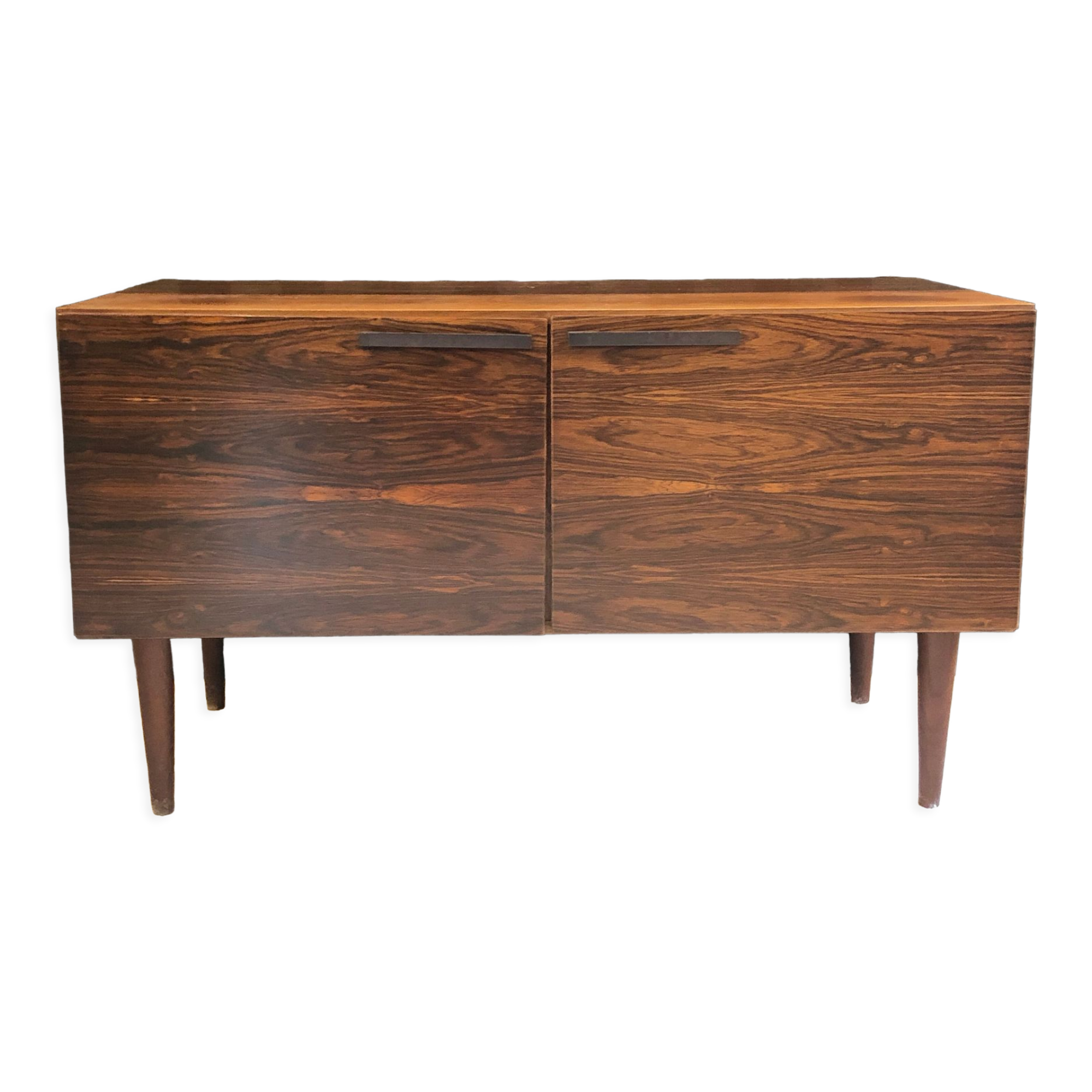 Low scandinavian rosewood sideboard by ib kofod larsen