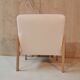 Fauteuil velours ivoire