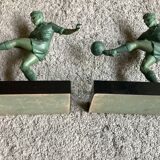 Pair of vintage bookends - Football players - excellent condition