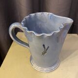 LAVENDER BLUE GLAZED TERRACOTTA WATER PITCHER
