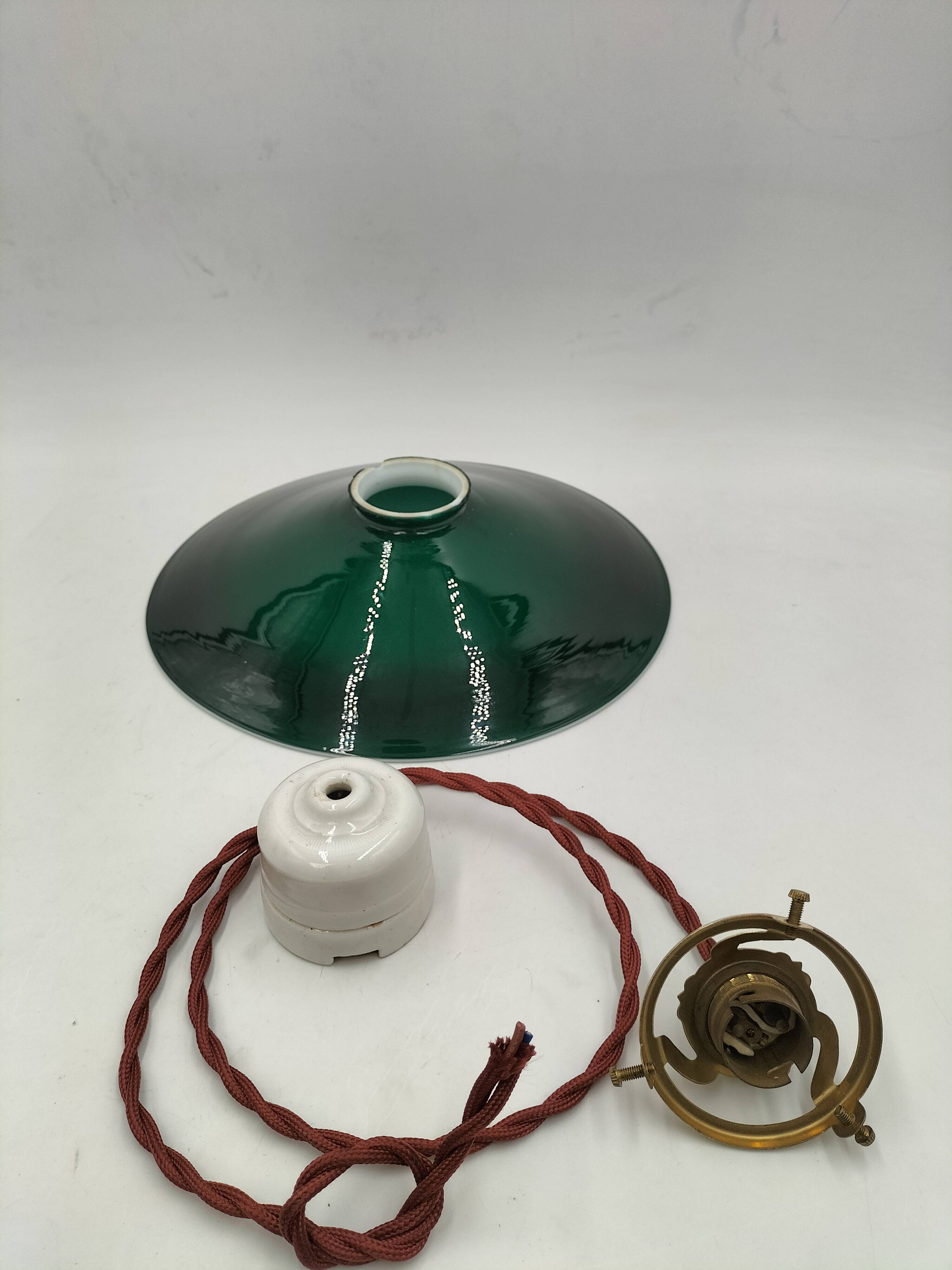 Green opaline pendant light