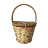 Wall basket with flap