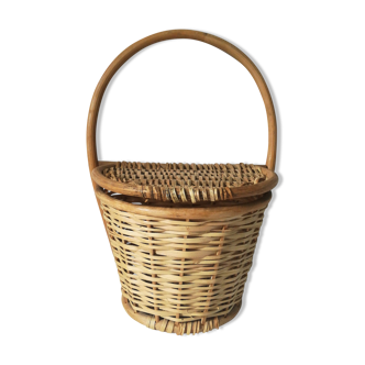 Wall basket with flap