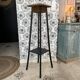 Wood and marble stool