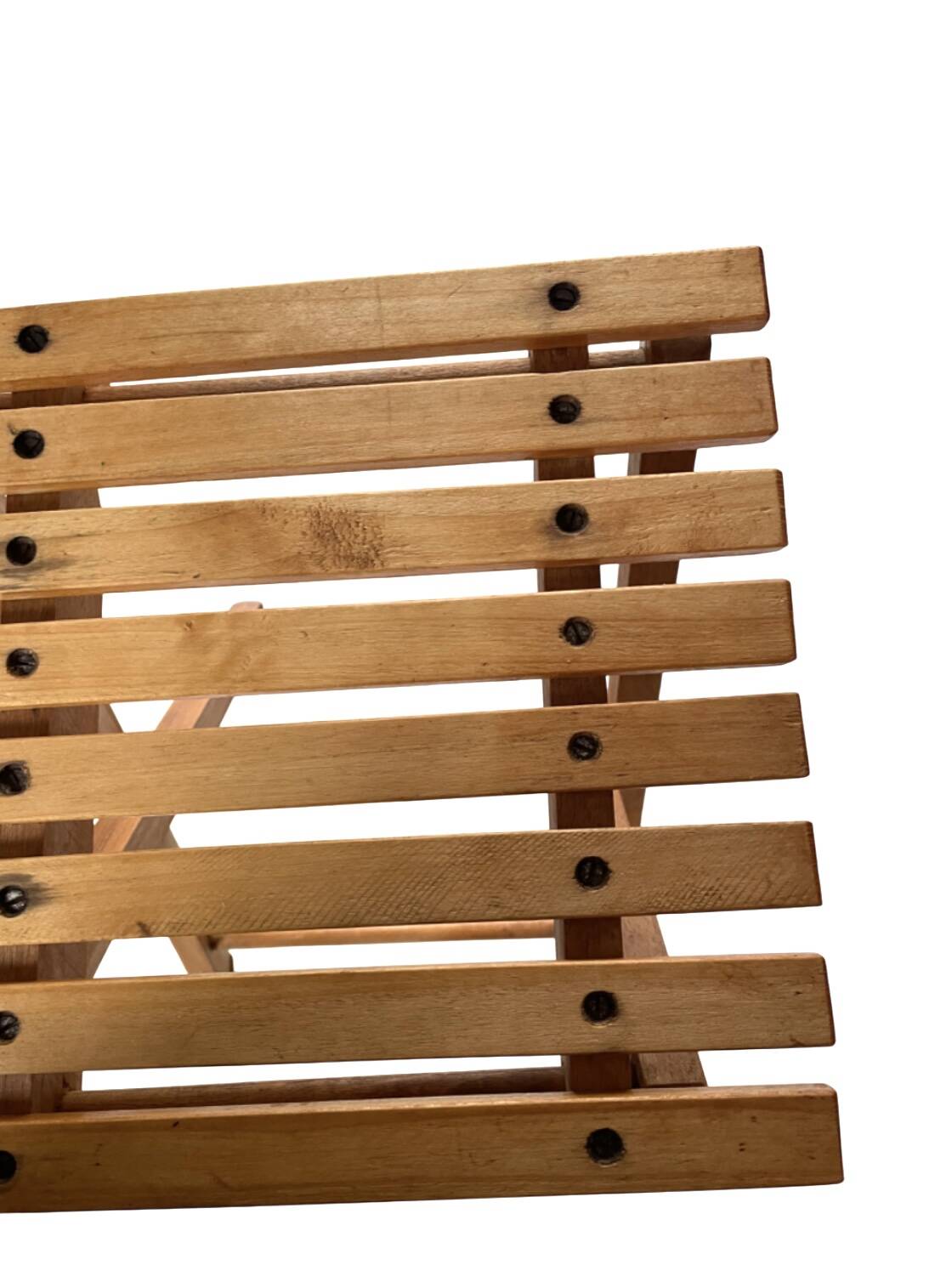 Folding wooden stool