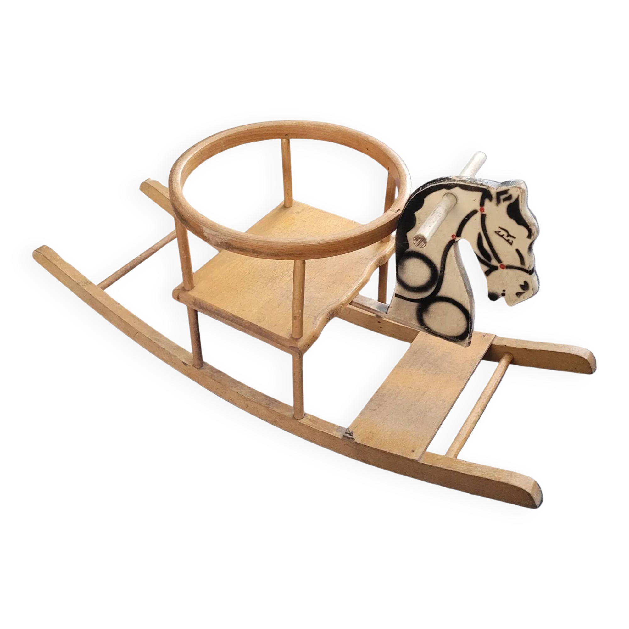 Cheval à bascule enfant, années 50