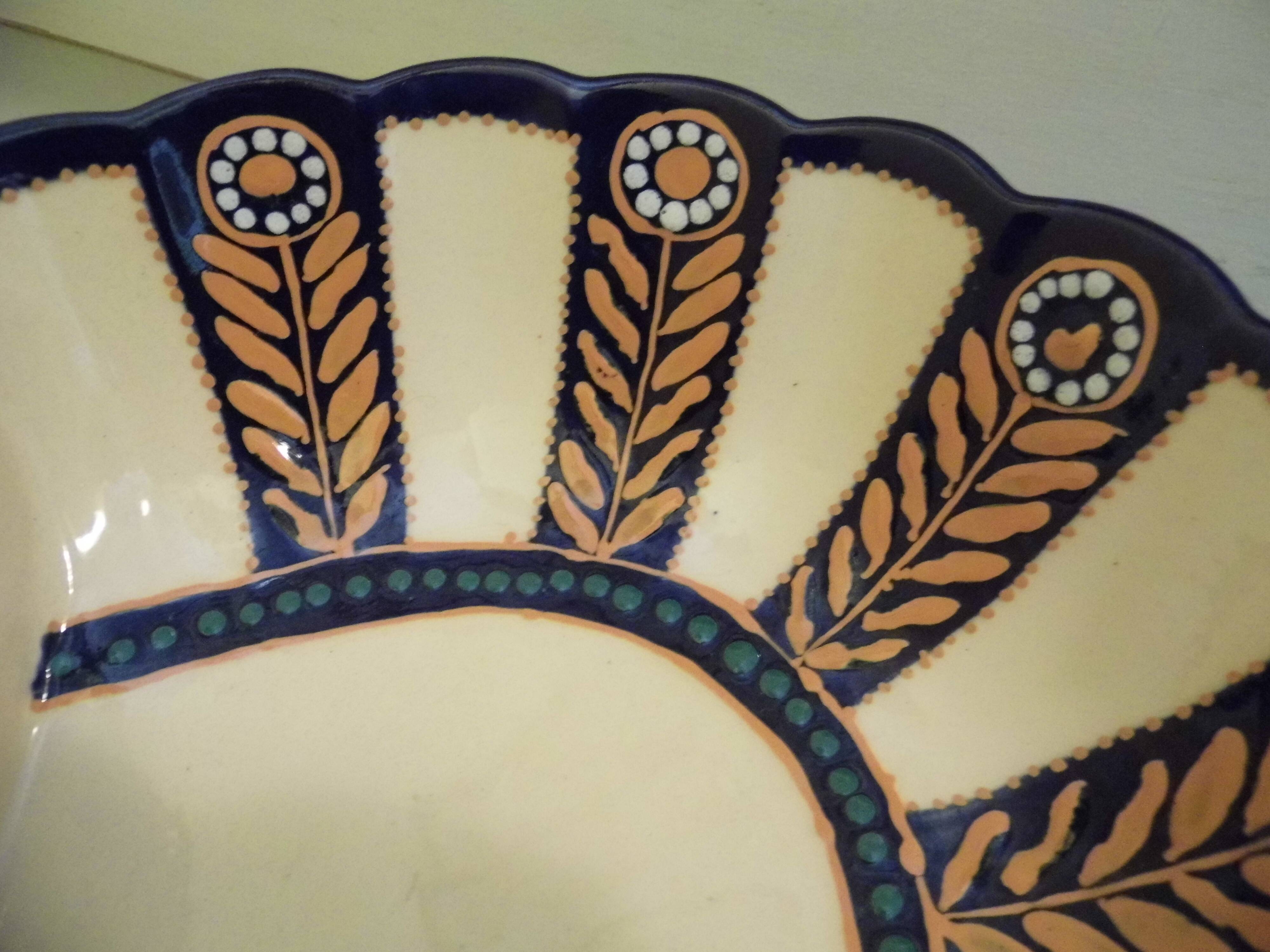Bol en faience de Quimper, bol à artichaut