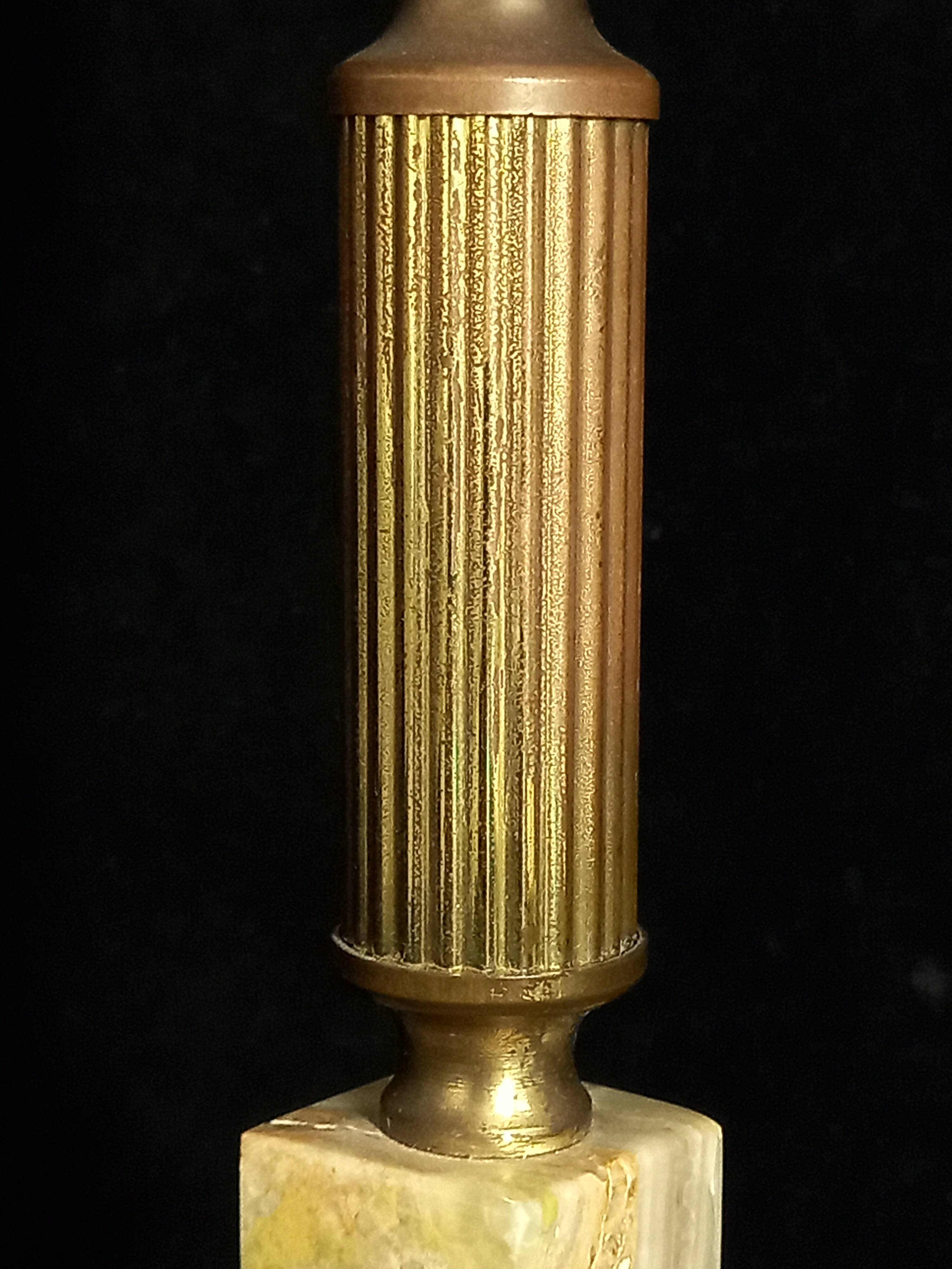 Onyx and Travertine Table Lamp Base