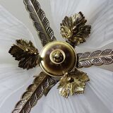 Lustre Hollywood Regency Art Deco vintage 80-90 Bronze Mariner Shells