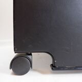 Pair of Artona armchairs in black leather by Afra and Tobia Scarpa for Maxalto