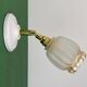 Vintage tulip wall light in frosted and amber glass