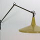 Yellow & grey Wim Rietveld 'Panama' wall lamp 4050 for Gispen 1955s Dutch design