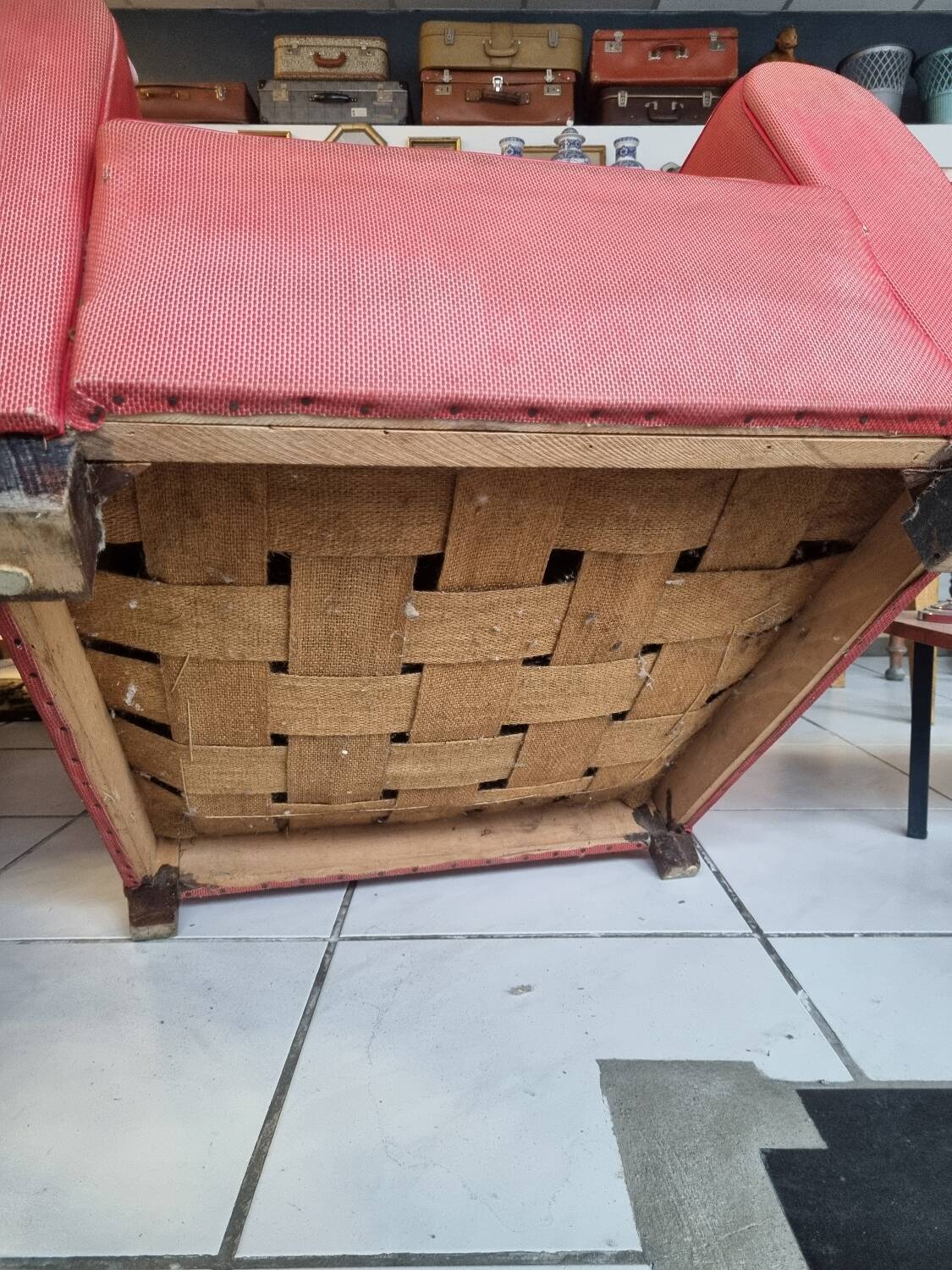 Ancien fauteuil club moustache