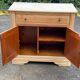 Louis Philippe sideboard with two doors and one drawer, renovated in solid cherry wood