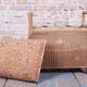 Czech Art Deco Stool in Wood and Hemp, 1940s