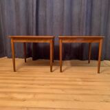 Pair of mahogany side tables, Denmark, 1950s.