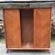 Vintage wardrobe compass feet with 3 sliding oak doors.