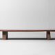 Rustic wabi sabi brutalist coffee table from solid wood, 1900s France