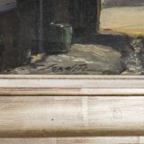 Peinture de scène de rue à Bruxelles