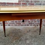 Extendable table with extensions old vintage compass legs design XXeme