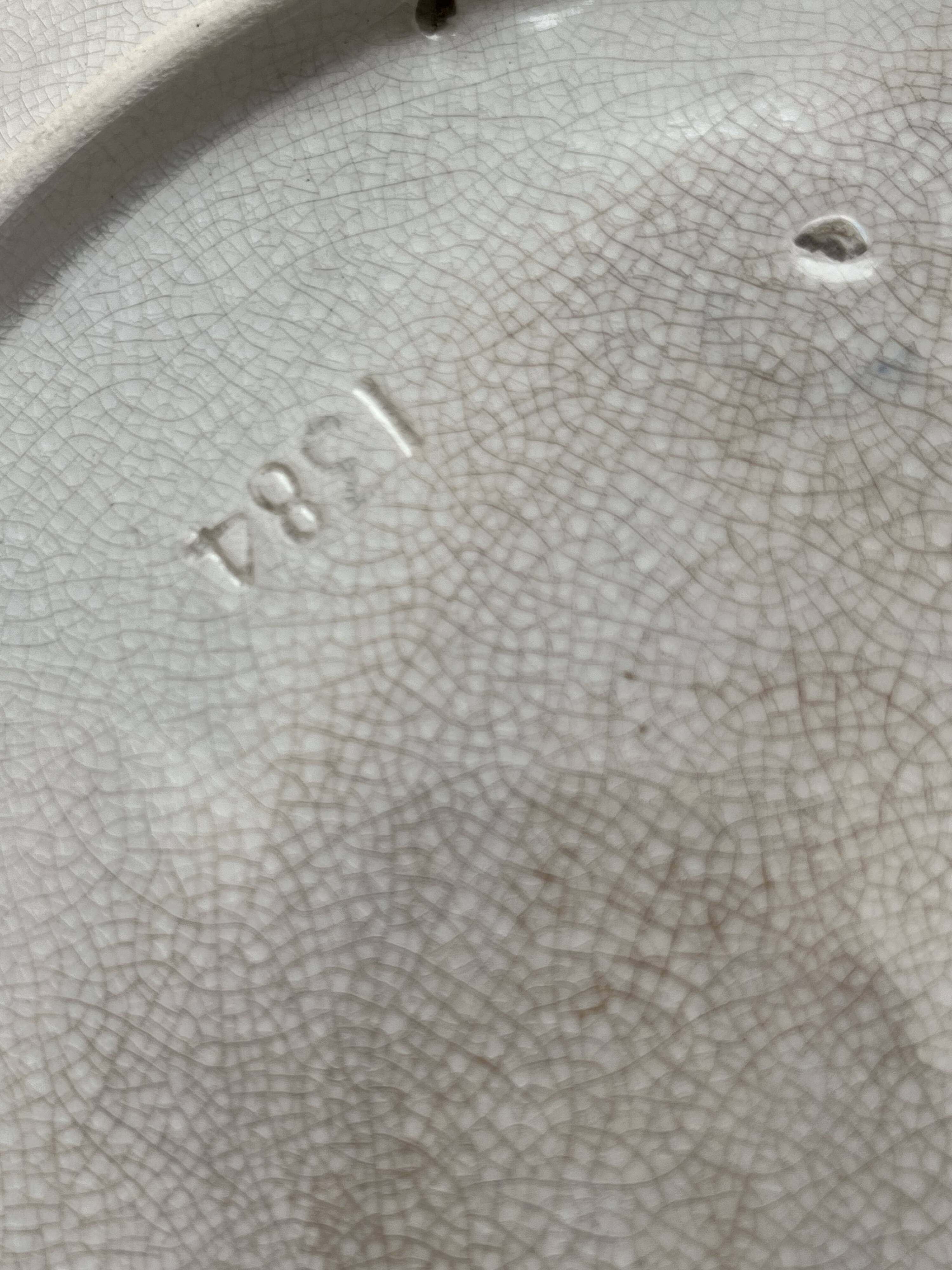 Majolica plate Art Nouveau