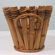 Bamboo cache pot/jardinère French 1950-1960
