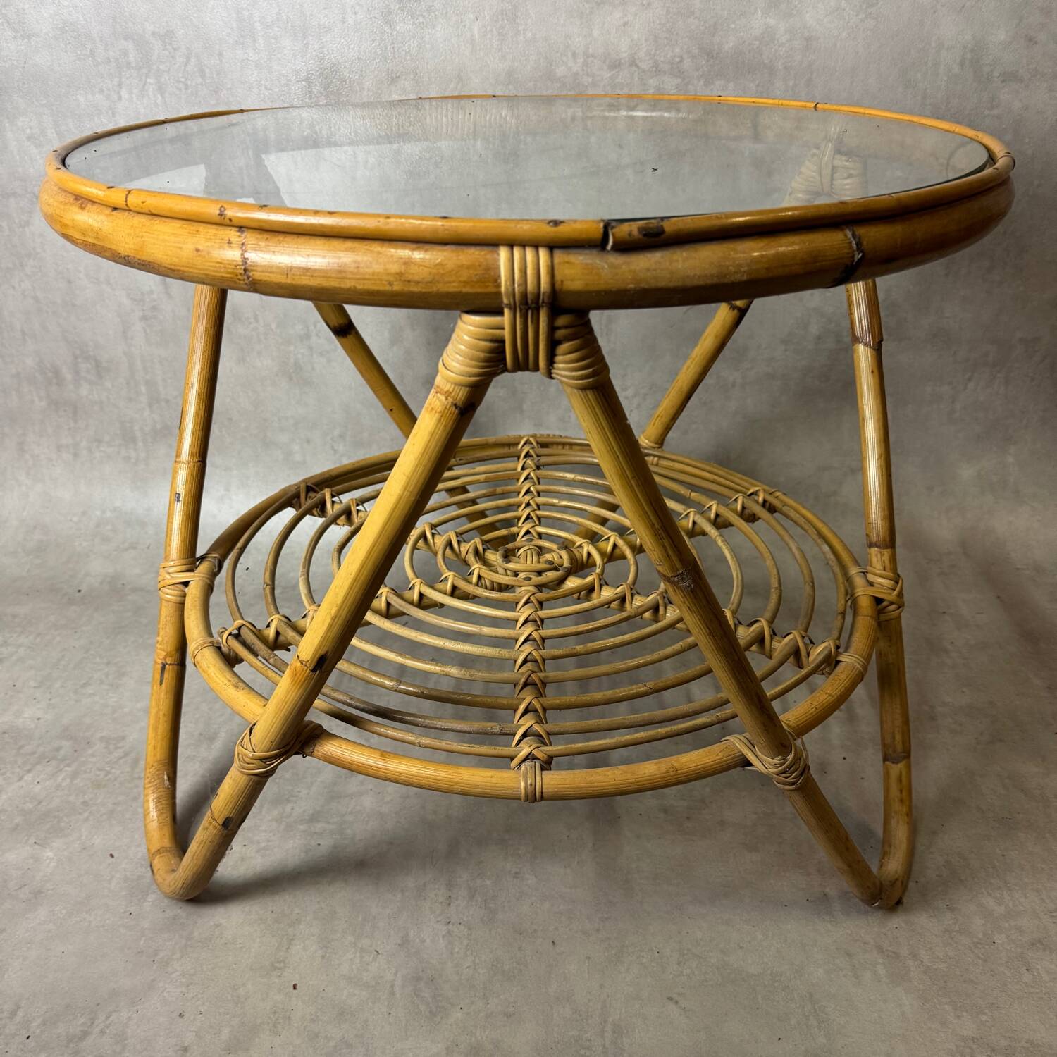Rattan Coffee Table from the 60s
