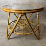 Rattan Coffee Table from the 60s