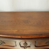 Louis XV style chest of drawers in solid oak, 20th century