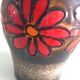Fat Lava style red flower vase by Scheurich Keramik vintage 60s-70s